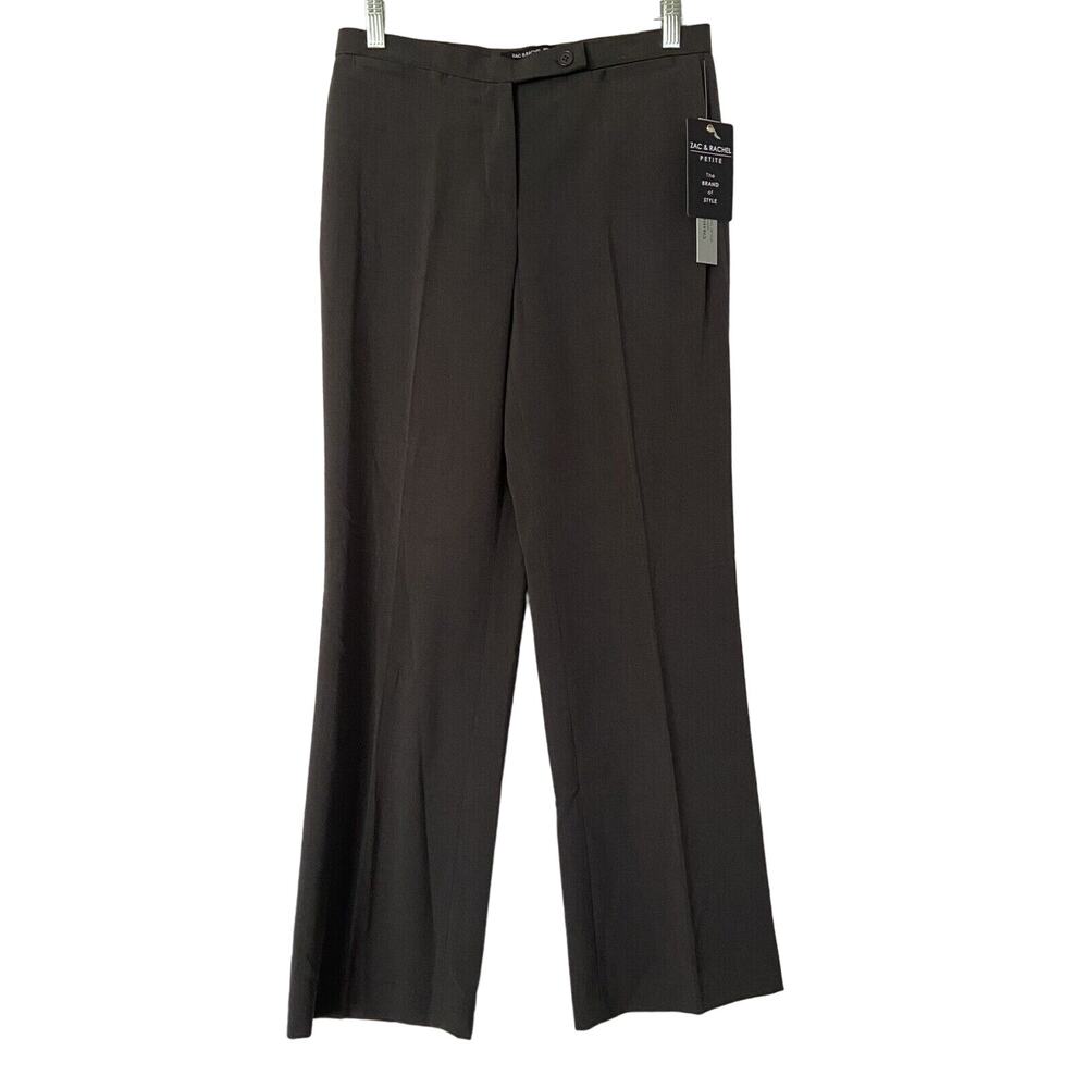 Zac & Rachel Pants Sz 4P Trousers Gray Bootcut Classic Fit Career Corpcore NEW